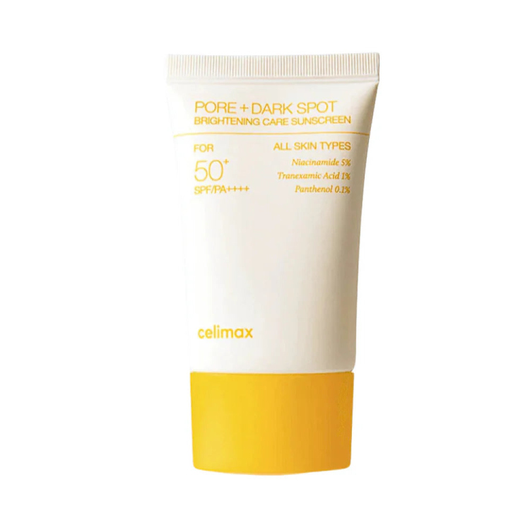 Celimax Pore + Dark Spot Brightening Care Sunscreen SPF50+ PA++++ واقي شمس كوري لتفتيح التصبغات 