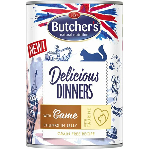 butcher's chunks in jelly with game flavor