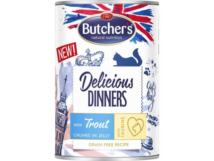 butcher's chunks in jelly with trout flavor