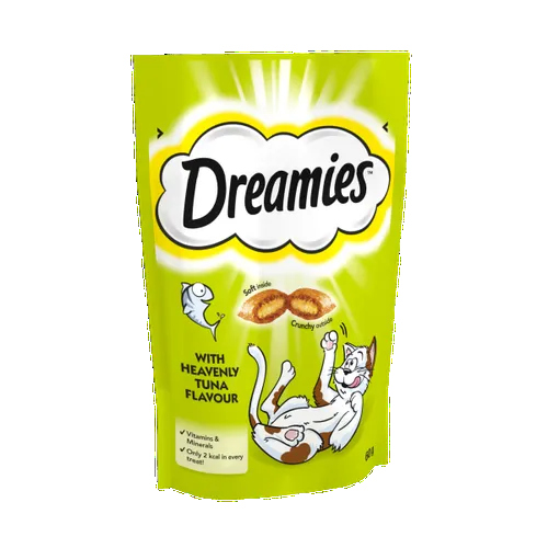 dreamies cat treat with heavenly tuna flavor