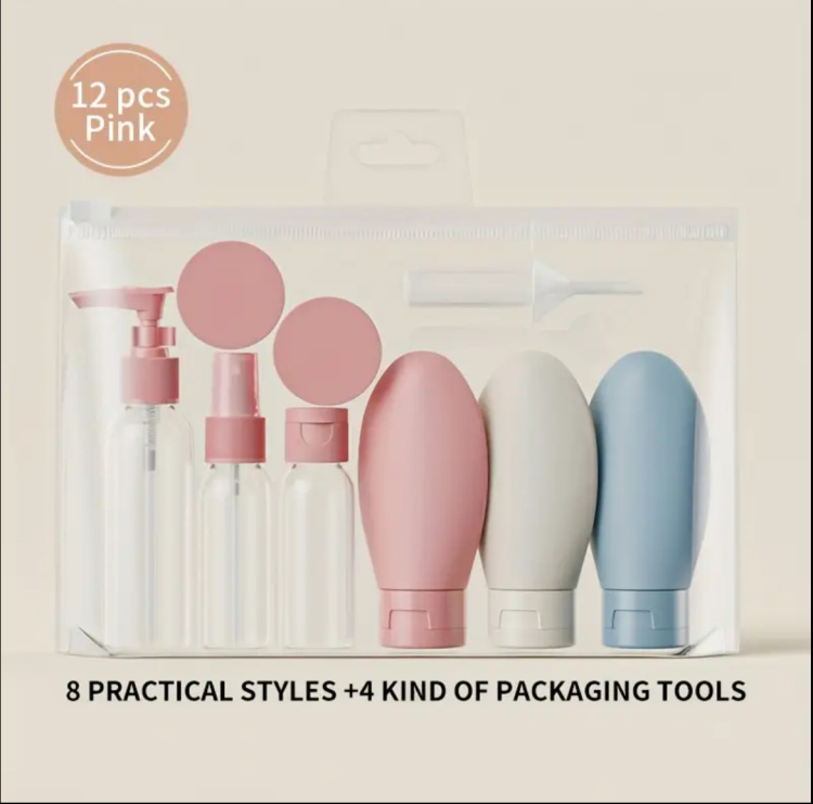 11pcs Travel Bottle Set for Toiletries, Empty Refillable Containers for Travel