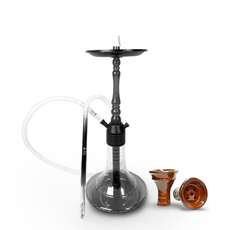 Summer Diamond Plastic Disposable Hookah Set - With Ceramic Bowl - Assorted Colors 