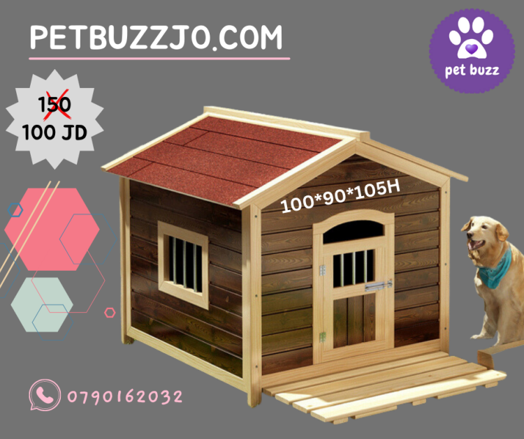 Carbonized wood  Kennel Waterproof Sunscreen Anti Corrosion (100*90*105 cm ) 