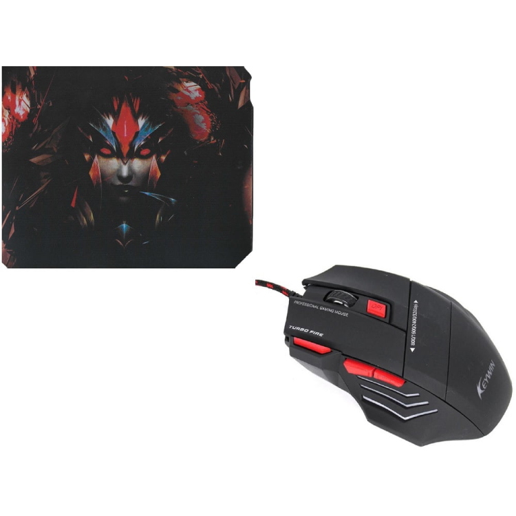 MOUSE USB + MOUSEPAD GAMING,x7