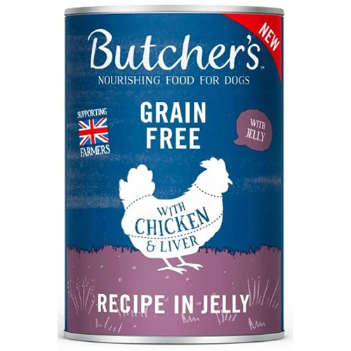 butcher's dog wet food with chicken&liver in jelly