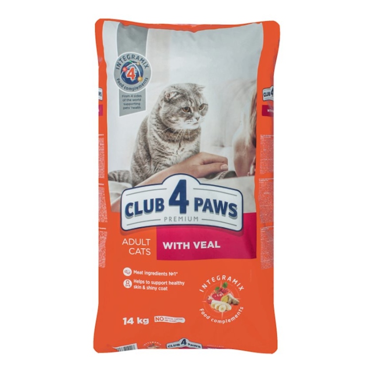 Club 4 paws Adult Cats ( With Veal ) 14kg