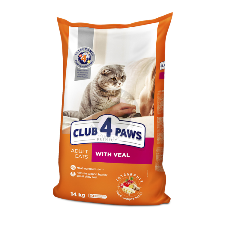 Club 4 paws Adult Cats ( With Veal ) 14kg