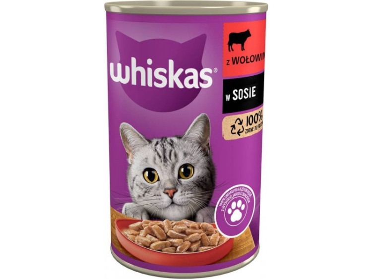 Whiskas Beef in Gravy  400gm