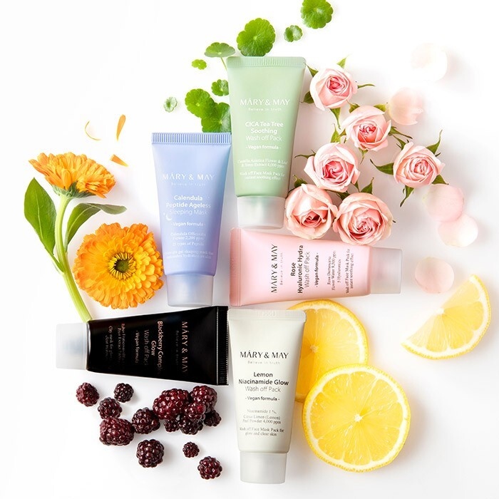 Mary&May, Vegan Wash Off Mask Mini /أنواع مختلفة