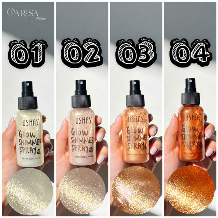 glow shimmer spray ushas 