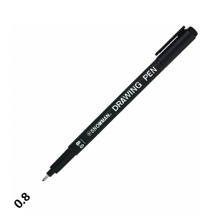 قلم رسم هندسي 0.8 اسود 