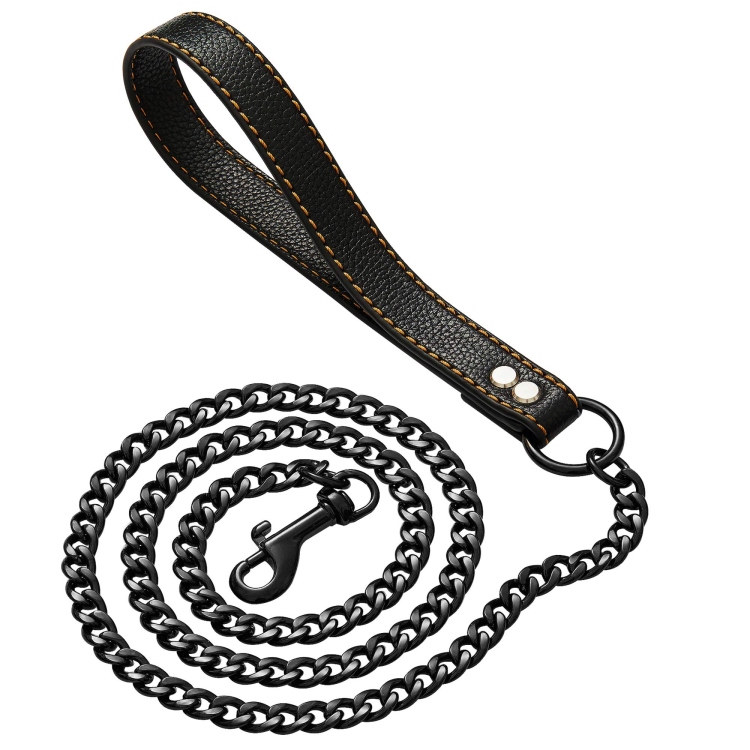 chain leash with PU handle