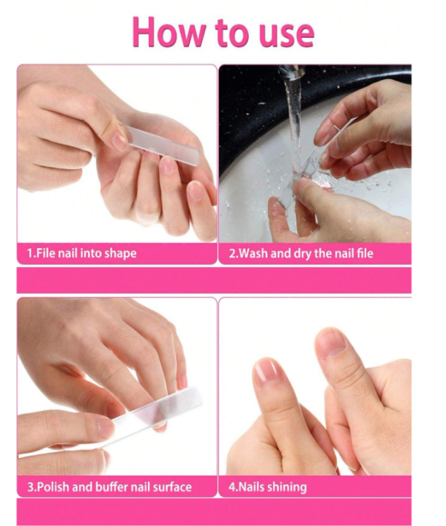 Professional Nano Glass Nail Files Strip