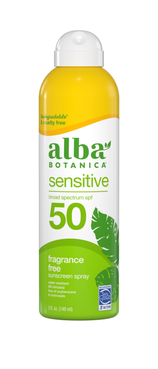 Alba Botanica sensitive sunscreen spray spf 50