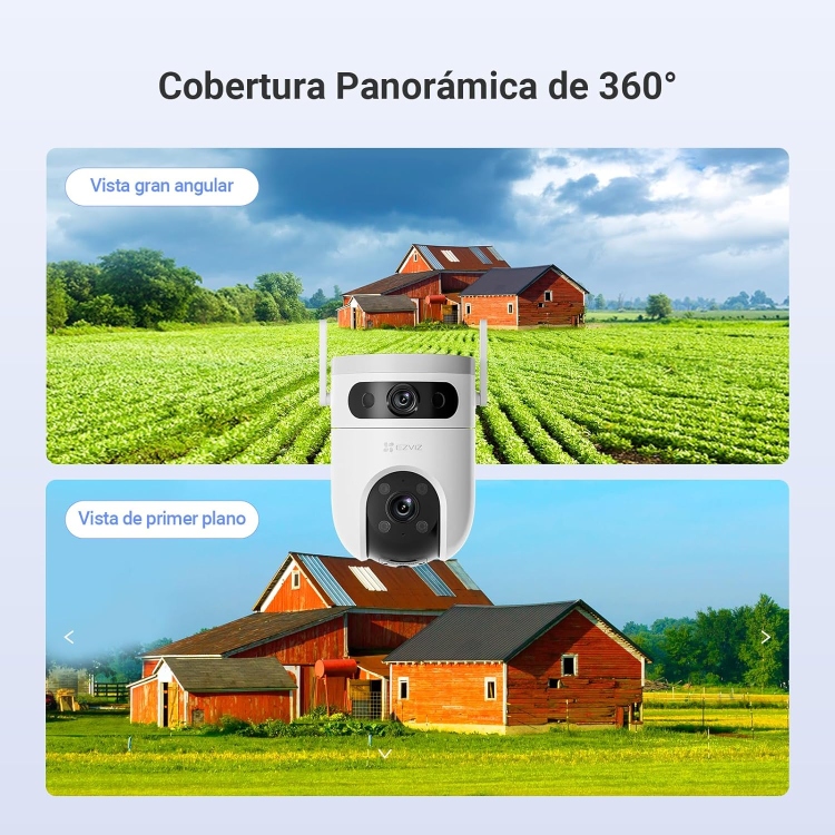 EZVIZ H9C 3K OUTDOOR DUAL-LENS (5MP+5MP) WI-FI 2.4 GHZ (UP TO 512 GB)