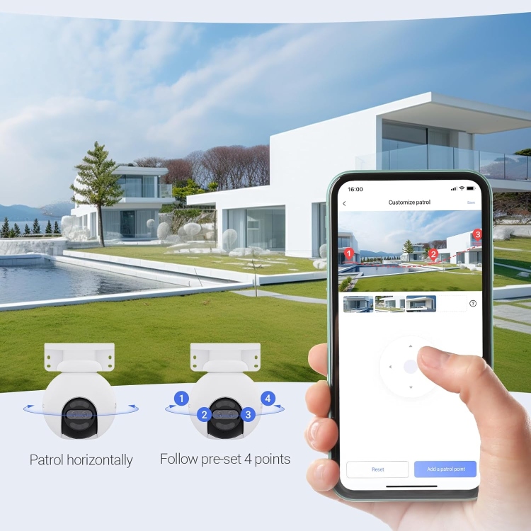 EZVIZ H80X 4K DUAL  (8MP+2MP) WI-FI 2.4 GHZ CAMERA