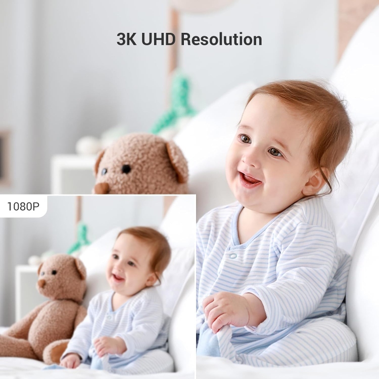EZVIZ E6 3K SMART INDOOR 2.4 /5 GHZ WI-FI CAMERA-2 WAY AUDIO