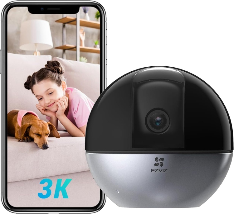 EZVIZ E6 3K SMART INDOOR 2.4 /5 GHZ WI-FI CAMERA-2 WAY AUDIO