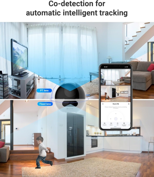 EZVIZ C7 INDOOR DUAL DUAL-LENS (2K+ & 2K+ ) WI-FI 6 (2.4 / 5 GHZ) CAMERA