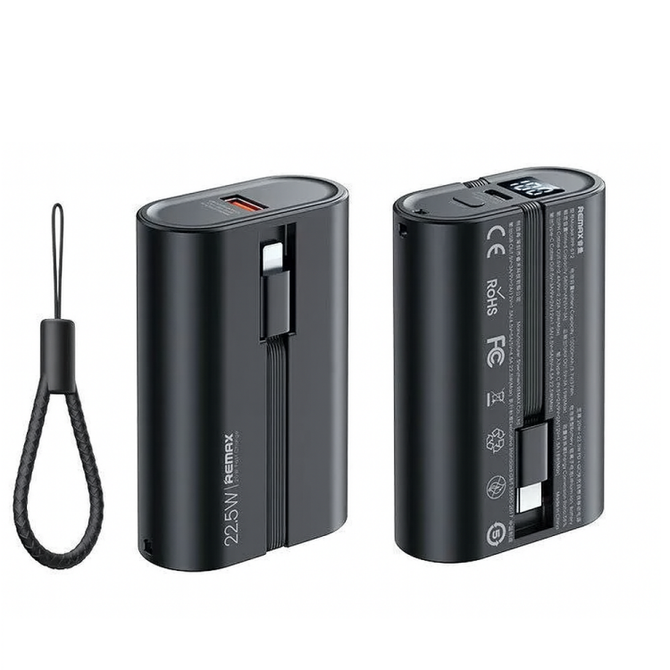 بور بانك 22,5W مدخل USB-C,USB مخرج TYPE-C, LIGHTNING طاقة: 10000 اسود