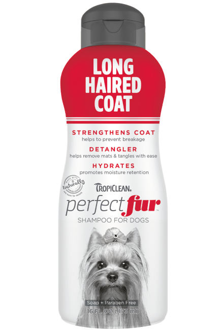 For dogs that confidently rock the longest locks TROPICLEAN PERFECTFUR™ LONG HAIRED COAT