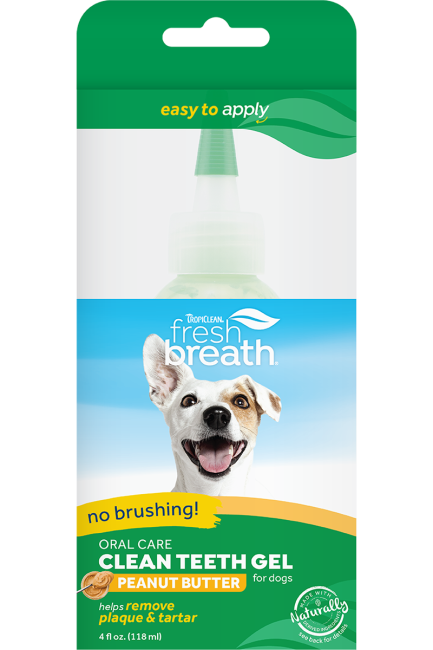 ORAL CARE GEL FOR DOGS WITH PEANUT BUTTER FLAVORING