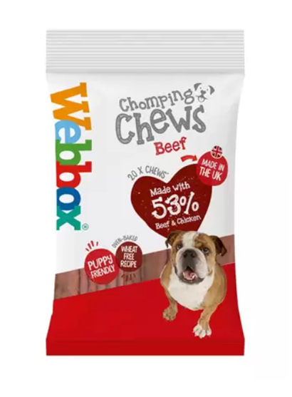 Webbox chomping chews beef