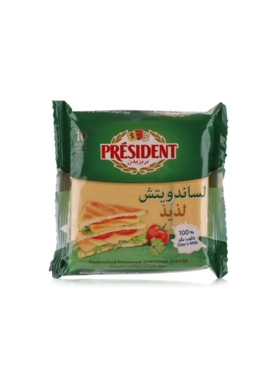 بريزدنت جبنة شرائح شيدر 6 قطع 