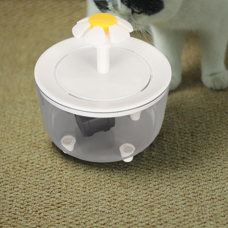 Cat Water Fountain, Silent Automatic Pet Water Fountain with Anti Slip Base Transparent Water Tank