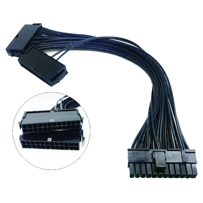 كيبل كهرباء 24 بن ATX الى 2x24 pin