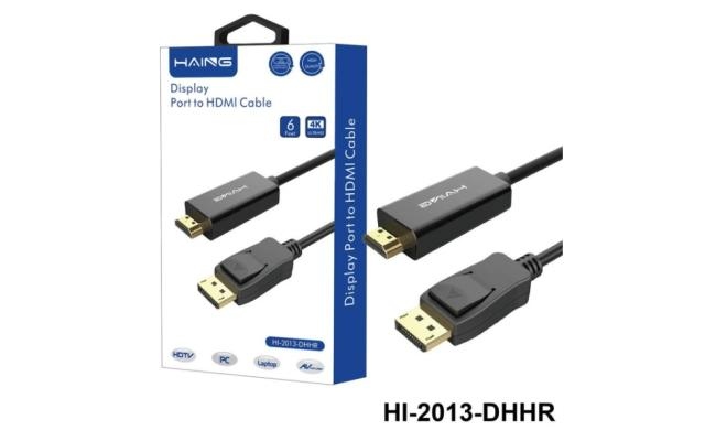HAING DISPLAY PORT TO HDMI CABLE 1.8CM [ HI-2013-DHHR ]