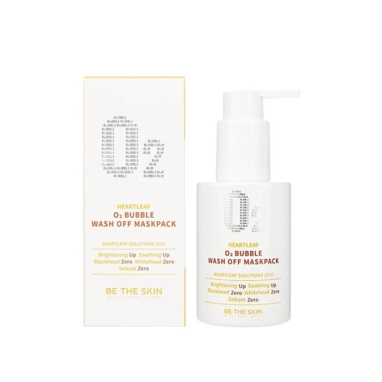 BE THE SKIN Heartleaf O2 Bubble Wash Off Mask Pack /120g