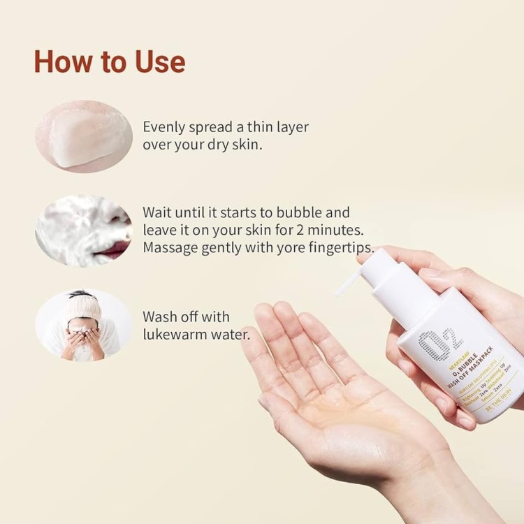 BE THE SKIN Heartleaf O2 Bubble Wash Off Mask Pack /120g