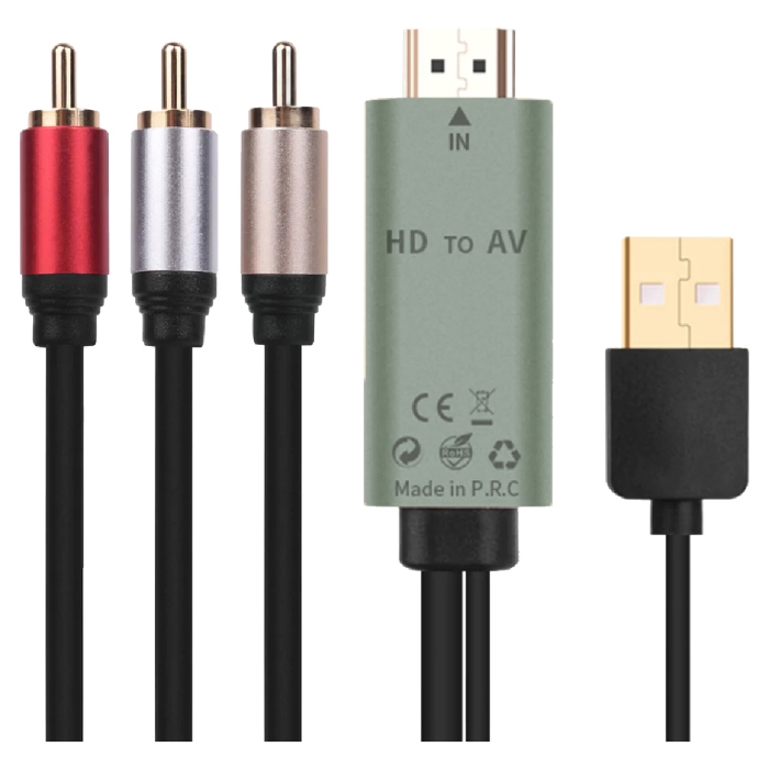 تحويلة HDMI الى 3xRCA طول 1.8م