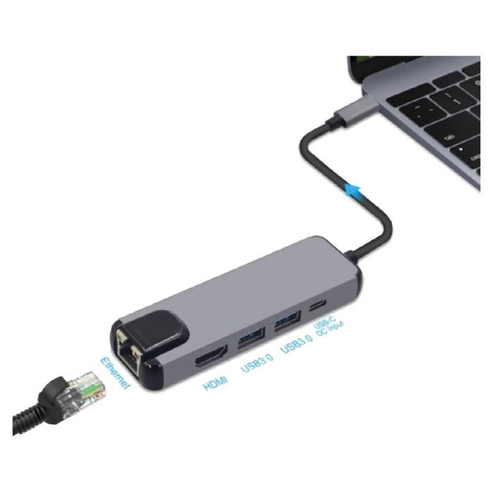 تايب C الى 2 HDMI,USB Type-C,Ethernet