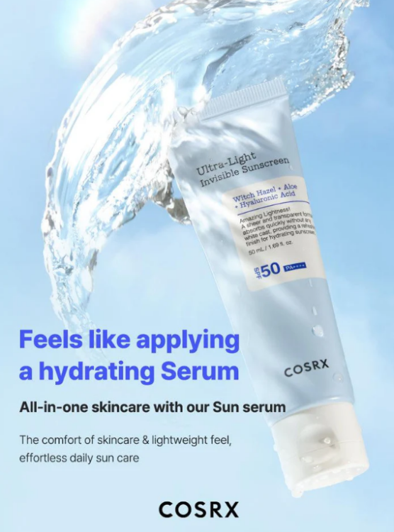 COSRX, Ultra Light Invisible Sunscreen
