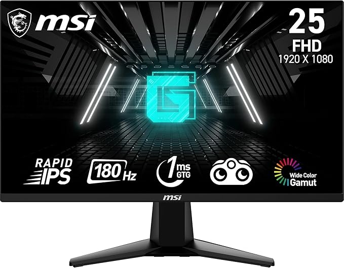 MSI MONITOR G255F 25" IPS 1920 X 1080 FHD FLAT 180HZ -1DISPLAY POR - 2HDMI™ (2.0B)