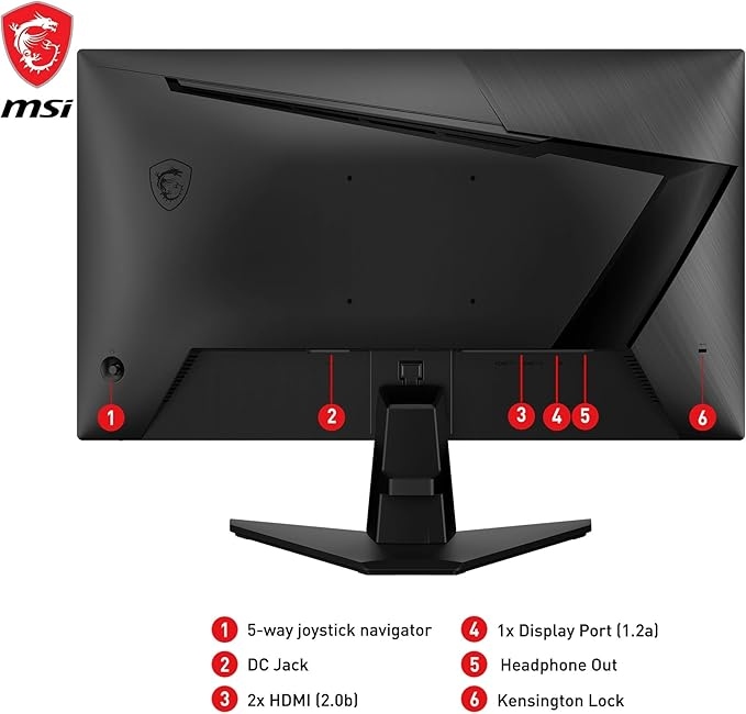 MSI MONITOR G255F 25" IPS 1920 X 1080 FHD FLAT 180HZ -1DISPLAY POR - 2HDMI™ (2.0B)