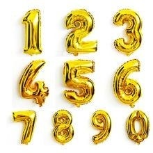 بالون أرقام ذهبي 30 سم 
