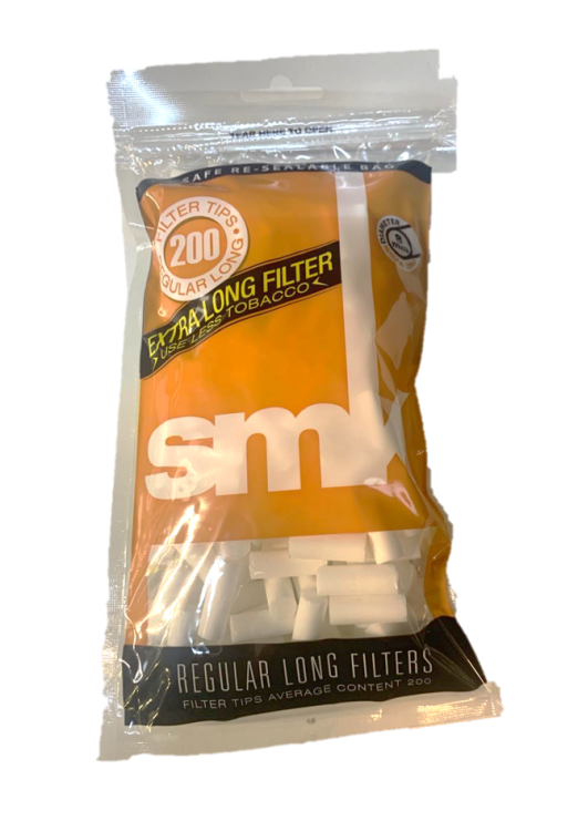 SMK Regular Long Size Filters, 200 Tip ( 22mm Long  X8 mm Diameter ) 