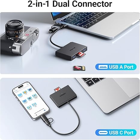  UGREEN 45167 4-IN-1 USB-C/USB-A CARD READER