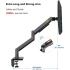 NB NORTH BAYOU G35 22"-32" DUAL MONITOR STAND GAS-SPRING HEAVY DUTY DESK MOUNT BRACKET