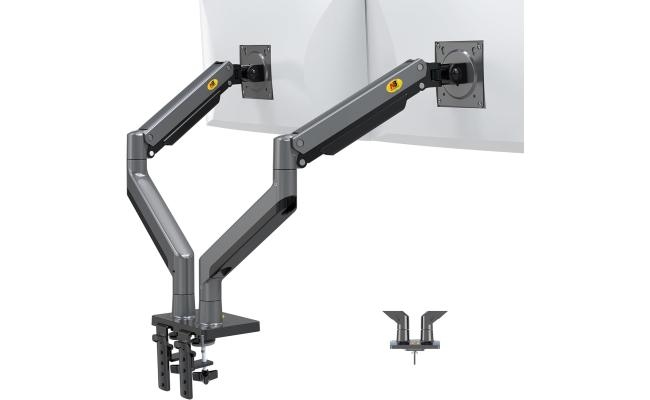 NB NORTH BAYOU G35 22"-32" DUAL MONITOR STAND GAS-SPRING HEAVY DUTY DESK MOUNT BRACKET