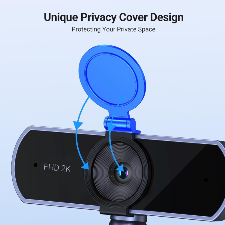  UGREEN 25442 USB 2K 30 FHD MIC NOISE LIGHT 360 DEGREE WEBCAM