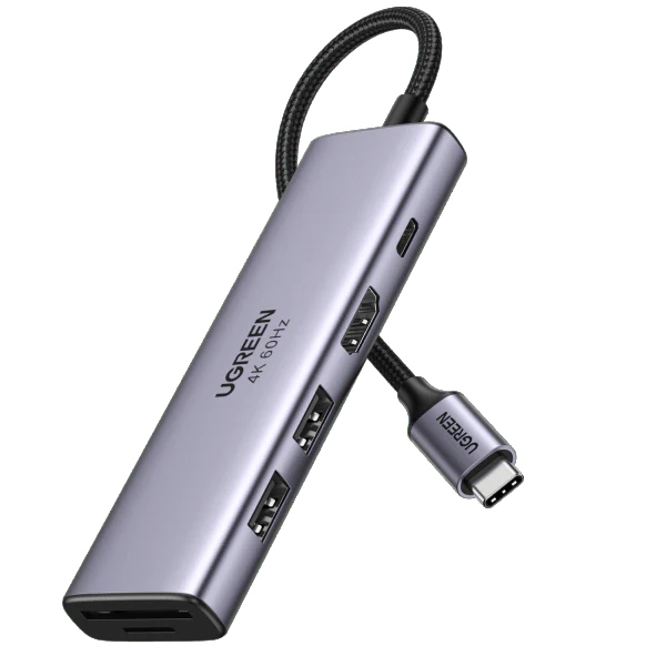  UGREEN 35999 6-IN-1 USB-C TO HDMI 4K@60HZ + 2*USB-A 3.2+2*USB 3.2 C+PD POWER CONVERTER