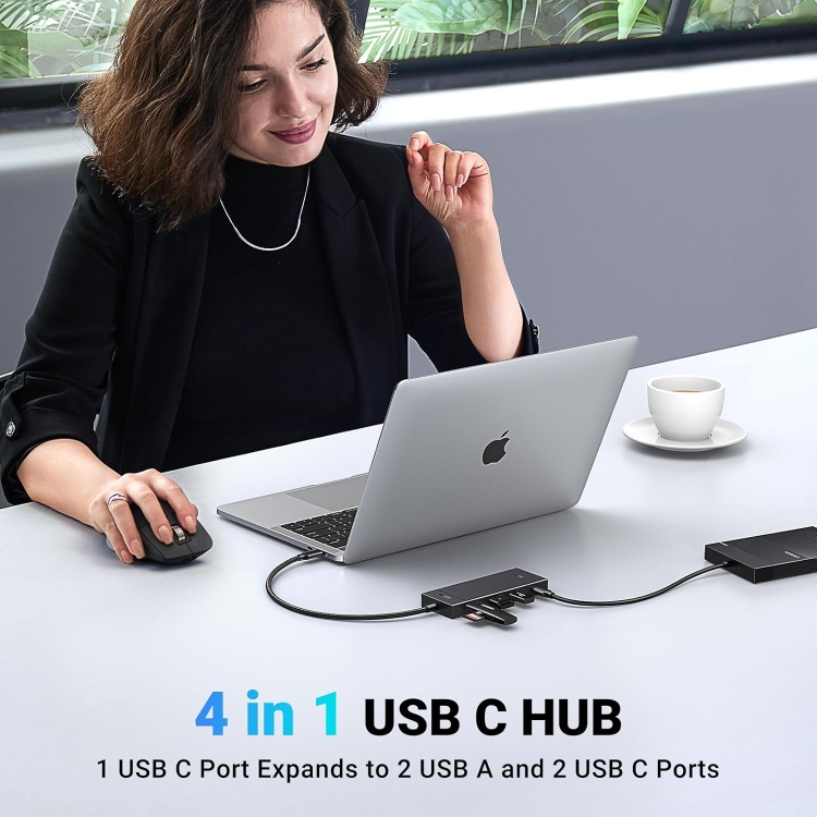  UGREEN 35583 4-PORT USB 3.2 GEN 2 HUB USB-C TO 2XUSB-A + 2XUSB-C HUB