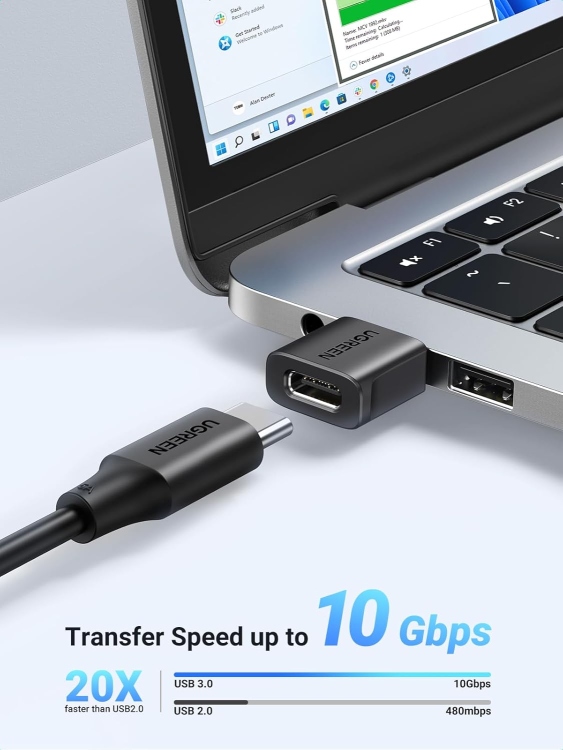 UGREEN 45299 USB-C FEMALE TO USB-A MALE ADAPTER SET 3-PACK