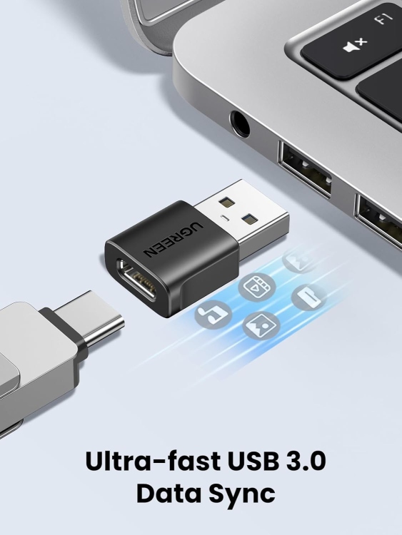 UGREEN 45299 USB-C FEMALE TO USB-A MALE ADAPTER SET 3-PACK