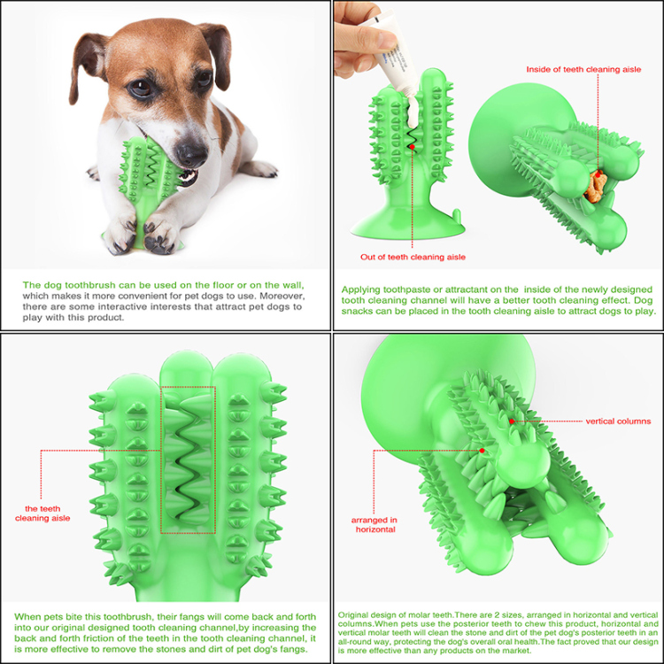 Cactus Shaped Chew Toy, Dog Teeth Cleaning Dental Toy With Cotton Rope For Dogs