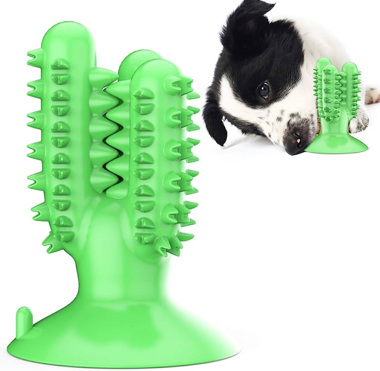 Cactus Shaped Chew Toy, Dog Teeth Cleaning Dental Toy With Cotton Rope For Dogs